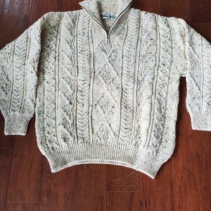 Irish  Aran Craft Wool Sweater